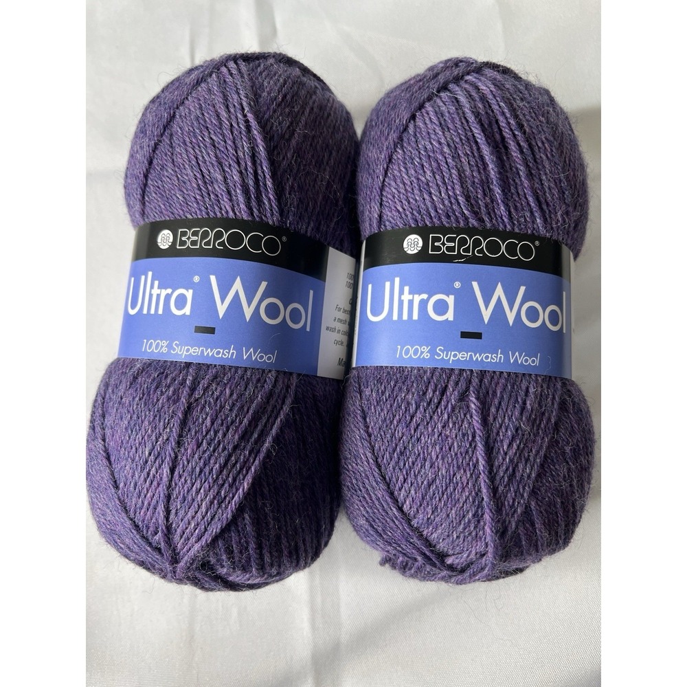 Berroco Ultra Wool Yarn Lot of 2 Color 33157 Dye Lot 7G4349 Superwash Wool‎